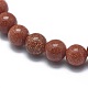Synthetic Goldstone Bead Stretch Bracelets BJEW-K212-A-002-2