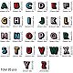 PandaHall Elite 52pcs Cloth Iron On/Sewing on Patches 26 Letter from A to Z Embroidered Patches for Hat Jackets Backpacks Jeans Clothes Shoes Applique DIY Accessory DIY-PH0020-52-2