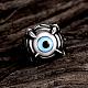 Fashionable 316L Stainless Steel Ocean Eye Wide Band Rings RJEW-BB09962-11-2