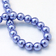 Backen gemalt pearlized Glasperlen runden Perle Stränge X-HY-Q003-4mm-09-4
