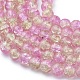 Perles en verre craquelé rondes transparentes avec deux tons X-CCG-Q002-8mm-03-3