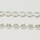 2.8mm Wide Silver Tone Grade A Garment Decorative Trimming Brass Crystal Rhinestone Cup Strass Chains X-CHC-S10-S-1