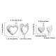 8 pièces 4 styles coeur creux avec mot STAS-CJ0001-223-2