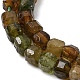 Бусы из натурального зеленого турмалина G-G294-B02-3x3mm-4