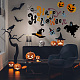 Halloween Theme Chemical Fiber Oil Canvas Self Adhesive Window Decorations AJEW-WH0182-003-3