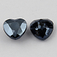 1-Hoyo Taiwán acrílico diamante de imitación botones del corazón BUTT-F017-25mm-18-2