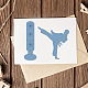 Taekwondo-Schablonen aus Kohlenstoffstahl DIY-WH0309-1550-4