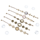 PandaHall 5PCS Bracelet Blank Bezel Settings for Jewelry Making DIY-PH0009-13-1