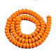 Opaque Solid Color Glass Beads Strands X-GLAA-A036-H18-3