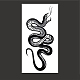 Cool Black Mamba Snake pegatinas de papel de tatuajes temporales removibles a prueba de agua SNAK-PW0001-46B-1
