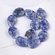 Perles de jaspe tache bleue naturelle G-S354-10-2