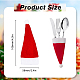 Набор столовых приборов из ткани для рождественской шапки сумки AJEW-WH0401-44-2