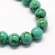 Chapelets de perles en turquoise synthétique teintée TURQ-R032-8mm-XSS10-2