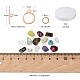 Kit fai da te per la creazione di braccialetti di pietre preziose miste DIY-FS0002-17-2
