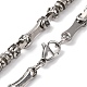 Ожерелье из цепочки-столбика из нержавеющей стали 201 NJEW-F222-25P-2