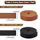 WADORN 2 Rolls 2 Colors 3 Yards Double Face Imitation Leather Cord LC-WR0001-02-2