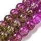 Spray Painted Crackle Glass Beads Strands DGLA-C002-6mm-04-3