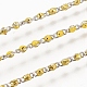 Handgefertigte Perlenkette aus Messing CHC-G011-08P-01-2