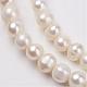 Fili di perle di perle d'acqua dolce coltivate naturali PEAR-D187-42-3