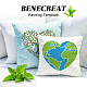 BENECREAT Heart Stencil for Painting Square World Map Stencils Reusable Paint Stencil(30x30cm/18.1x18.1inch) for Painting on Walls Furniture Crafts Wood Wall Home Decoration DIY-WH0172-517-7