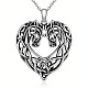 Кулон в виде сердца с конём и узлом викингов из сплава&nbsp;FS-WG2DD1C-01-5