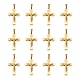 Goldenes 304 Edelstahl-Kruzifix-Kreuz-Anhänger groß für Ostern STAS-V0493-79B-1
