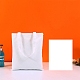 綿布の空白のキャンバスバッグ  DIYクラフト用の縦型トートバッグ  ゴーストホワイト  35x30cm SENE-PW0012-02F-02-1