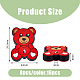 DICOSMETIC 16Pcs 2 Colors Bear Food Grade Eco-Friendly Silicone Beads SIL-DC0001-23-2