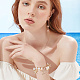 PandaHall Elite 3Pcs Natural Conch Shell & Alloy Starfish & CCB Plastic Pearl Charm Bracelet BJEW-PH0004-35-6