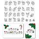 CRASPIRE Initials Silicone Clear Stamps Christmas Theme Clear Stamps A to Z Silicone Clear Stamps with Snowflake Gift Ball Pattern for Card Making Decoration and DIY Scrapbooking DIY-WH0167-56-1048-1