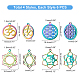 DICOSMETIC 24Pcs 4 Style Stainless Steel Pendants Rainbow Color Pendants Charms Flat Flower of Life Hollow Metal Charms for DIY Bracelet Necklace Jewelry Crafts Making STAS-DC0006-41-6