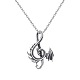 Note de musique en alliage avec collier pendentif dragon pour hommes femmes MUSI-PW0001-05-1