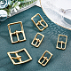 WADORN 8Pcs 4 Style Alloy Adjustable Buckle FIND-WR0003-34-3
