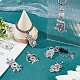 Nbeads 6pcs 6 style alliage strass accrocher snap base pendentifs FIND-NB0003-51-4