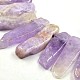 Irregular Strip Natural Amethyst Graduated Beads Strands G-P064-06-3