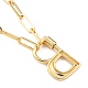 Brass Screw Carabiner Lock Pendant Necklaces NJEW-JN03011-02-4