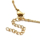 304 Stainless Steel Charm Anklet with Satellite Chains for Women AJEW-C021-13-4