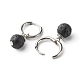 Natural Lava Rock Beads Earrings for Girl Women Gift EJEW-JE04607-06-3