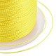 ポリエステル編組メタリック糸  DIYの編みこみのブレスレット作りと刺繡のために  きいろ  0.4mm  6プライ  約54.68ヤード（50m）/ロール OCOR-I007-B-13-3