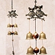 真鍮の鐘風鈴  樹脂ペンダント装飾  フクロウ  アンティークブロンズ  450mm WICH-PW0001-67-4