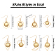 8 paires 8 styles de boucles d'oreilles en forme de dôme en verre blanc EJEW-AB00004-1