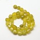 Brins de perles de pépites de jade olive de corée naturelle G-P092-02-2