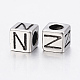304 Stainless Steel Large Hole Letter European Beads X-STAS-H428-01AS-N-2
