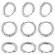 24 шт. текстурированные серьги-кольца из нержавеющей стали 303 для женщин EJEW-SC0001-78-1