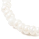 ガラスシードビーズフラワーストレッチリング  女性のための模造真珠編みリング  ミックスカラー  usサイズ9（18.9mm） RJEW-JR00446-5