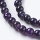 Natural Agate Beads Strands G-G583-6mm-06-3