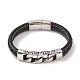 Плетеные браслеты из кожаного шнура из микрофибры BJEW-B096-09AS-1