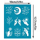 OLYCRAFT 4x5Inch Clay Stencils Magic Theme Non-Adhesive Silk Screen Printing Stencil Ouija Board Reusable Mesh Stencils Transfer Moon&Cat Washable Home Decor for Polymer Clay Jewelry Making DIY-WH0341-060-2