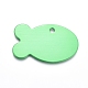 アルミ製ペンダント  空白タグのスタンプ  魚  春の緑  24x38x1mm  穴：3mm ALUM-I002-03E-2
