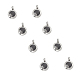 UNICRAFTALE About 30pcs Faceted Rhinestone Flat Round Charm Stainless Steel Charms Smooth Metal Charm Hypoallergenic Pendants for DIY Jewelry Making Stainless Steel Color RB-UN0001-02P-1